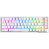 Redragon K709 Nova 65% Wired Gasket Rgb Gaming Keyboard, 68 Keys Hot Swap Compa Mechanical Keyboard W/free Mod Socket, 3 Layer Noise Dampening & Dedicated Arrow Keys, Quiet Custom Linear Switch , White - CompuMe